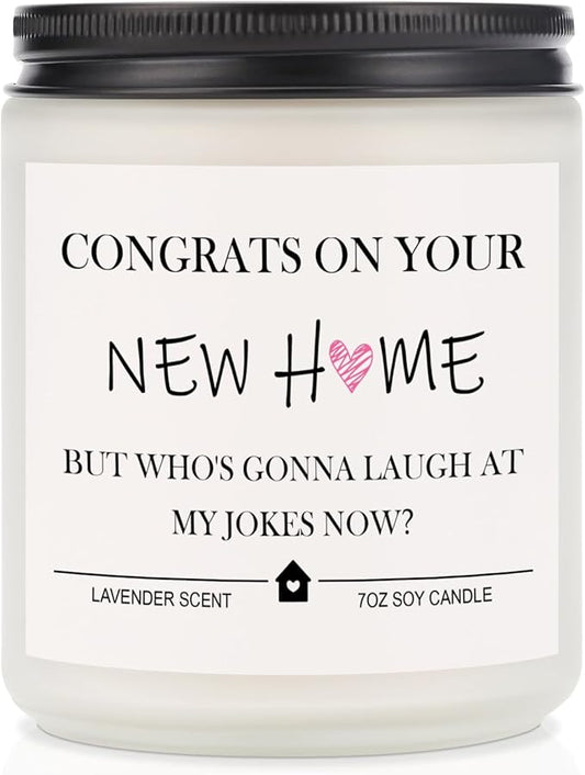 BeauGift House Warming Gifts New Home, Funny Housewarming Candle Gift Ideas, New Apartment Essentials for Women Men Home Owner Friends Moving Away, 7 oz, Lavender