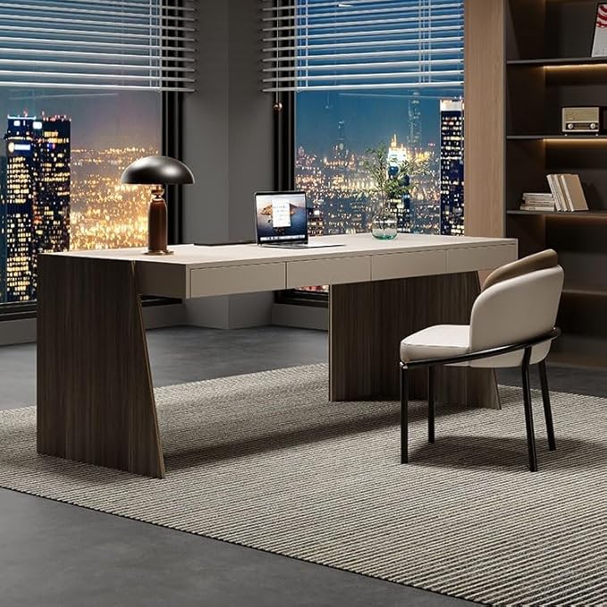 Desk Organizers Minimalist Desk, Light Luxury, Modern Living Room, Large Long Desk, Study Room, Home Solid Wood Study Desk, Computer Desk Standing Desk(140 * 70 * 75cm)