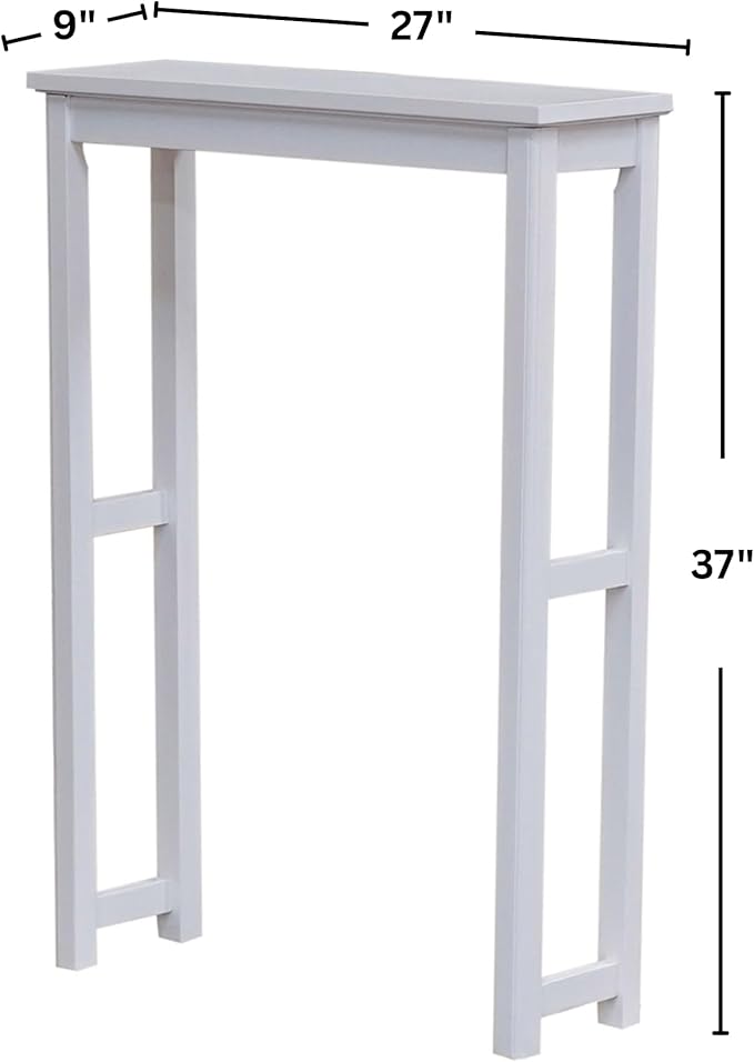 Alaterre Furniture Dorset Over-The-Toilet Storage Shelf – 27" W x 37" H Space Saver Rack with Single Open Shelf for Towels & Toiletries – Minimalist Modern Design & Easy Assembly Bathroom Organizer