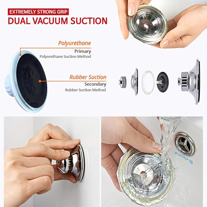 Bath Beyond Suction Cup Hooks (4Pack) - Powerful Vacuum Suction Cup Hooks Heavy Duty Organizer for Kitchen, Bathroom, Restroom, Shower, RV Up to 4 LBS (4) (4)