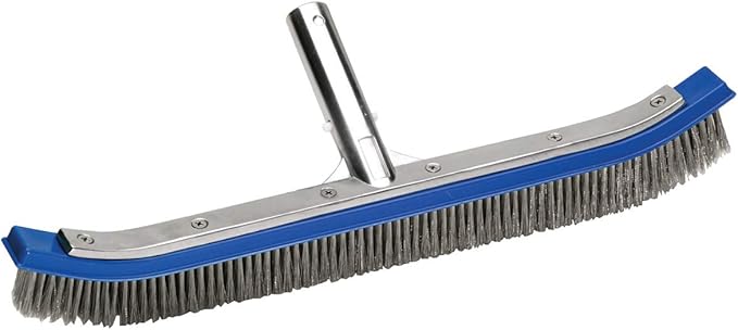 Ocean Blue 110017 18" Curved Back Aluminum Brush w/Stainless Steel Bristle