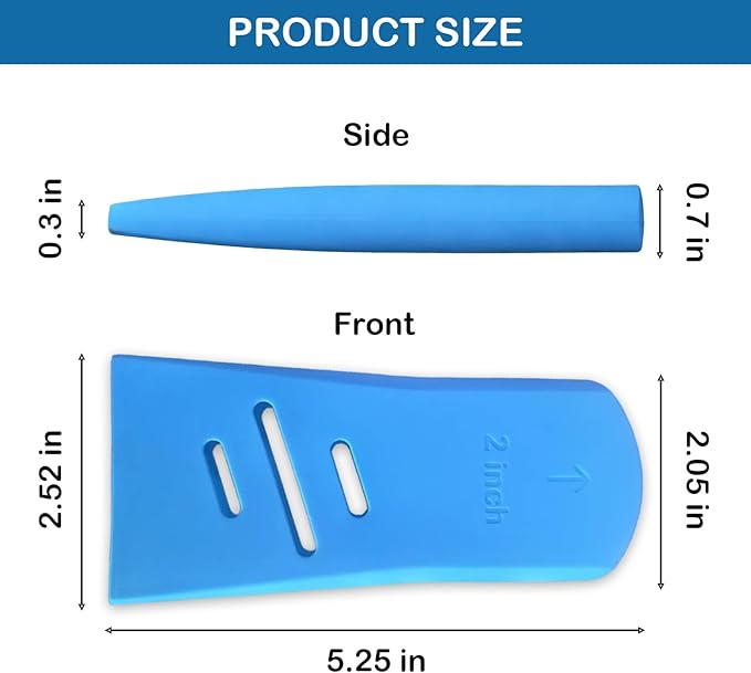 2 PCS Universal Paint Brush Protector Covers, Durable Silicone Professional Protective Covers Paintbrush Sleeves for 2" Flat & Angled Brushes (Blue)