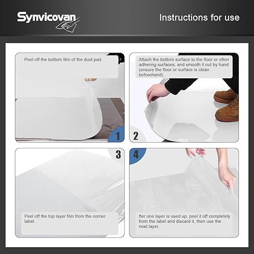 17" x 13" Transparent Sticky Mat Tacky Pads Adhesive Floor Mat (5 Packs,150 Sheets,30 Sheets/Pack） for Cleanroom Laboratory Hospital Construction Pets Home Indoor Gymnasium and Workshop