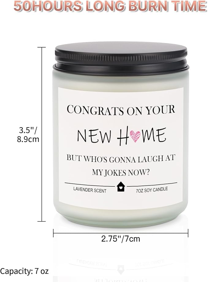 BeauGift House Warming Gifts New Home, Funny Housewarming Candle Gift Ideas, New Apartment Essentials for Women Men Home Owner Friends Moving Away, 7 oz, Lavender