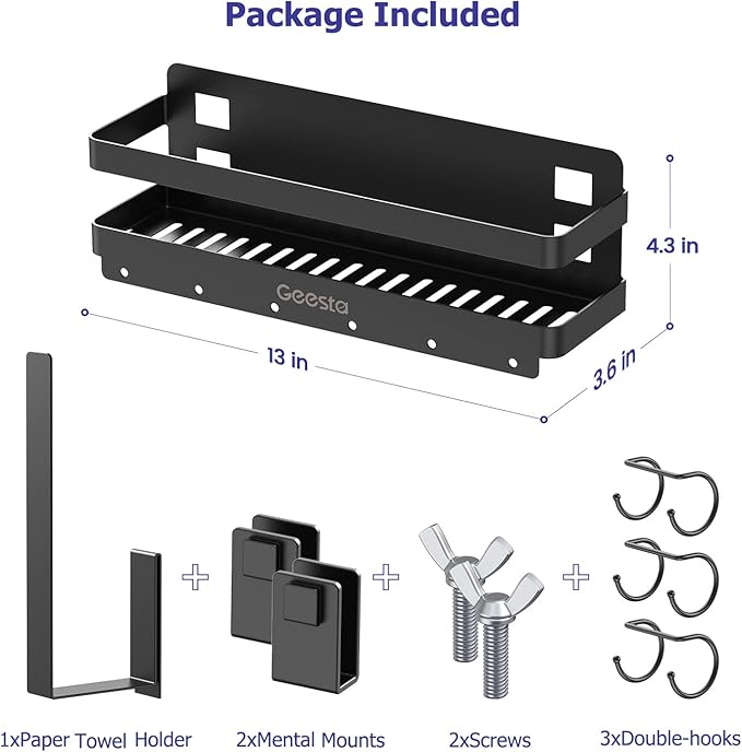 Geesta Upgraded Griddle Caddy for 28"/36" Blackstone Griddles, BBQ Accessories Storage Box with Paper Towel Holder
