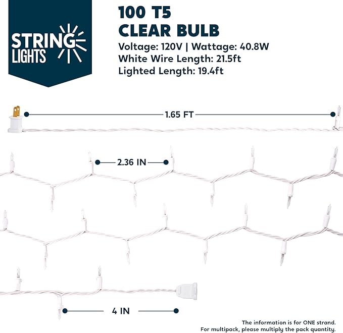 Joiedomi Christmas String Lights Indoor,200(2x100) Mini Warm Fairy Light,43FT Lighting Decor for Patio Dorm Classroom Bedroom Holiday Wedding Party Garland Birthday Festival,White Wire