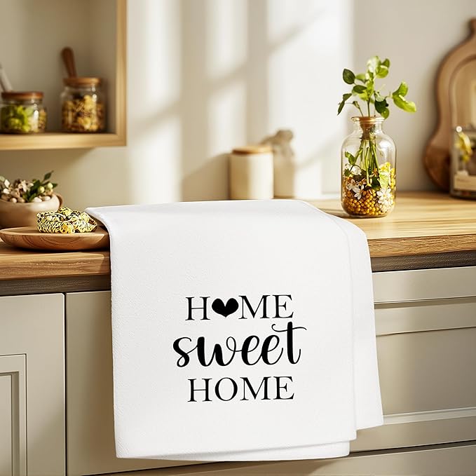 Home Sweet Home Kitchen Towels Gifts, New Housewarming Towels Decor (16x24 inches)