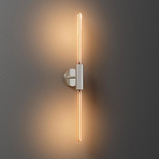 ALAMPEVER Wall Sconce with T10 Bulbs, Modern Bathroom Wall Sconces, Clean Lines Design, Dimmable Wall Light for Bedroom, Living Room, Hallway, Entryway, Café, and Bar