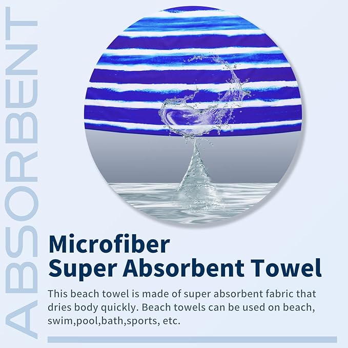 2 Pack Microfiber Thin Beach Towel Lightweight 71x32 Oversized Extra Large Sand Free Towels Quick Dry for Travel Pool Yoga Gym Sports Beach Accessories Vacation Essential Gift