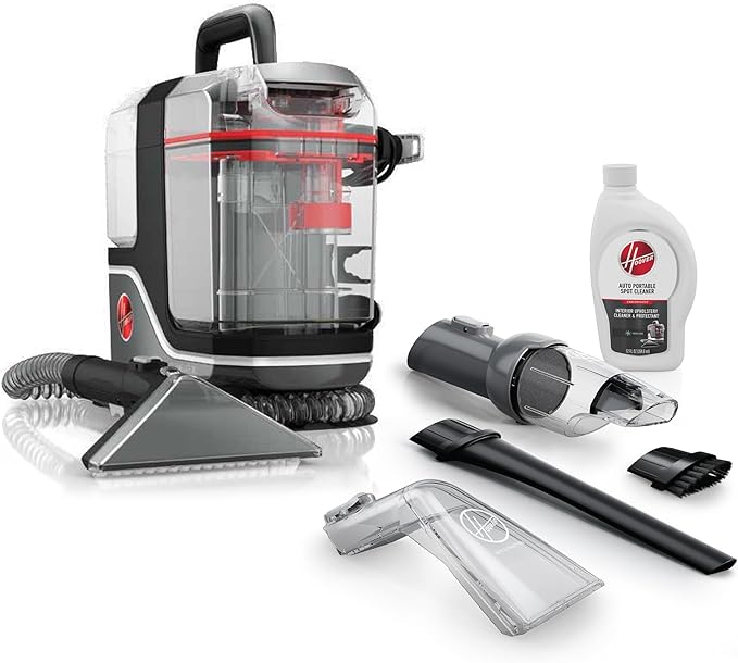 Hoover CleanSlate XL Deep Cleaning Spot Carpet Cleaner Machine, for Carpet and Upholstery, Permanent Stain Remover, Car and Auto Detailer, FH15000V + Hoover CleanSlate 5-Piece Car Cleaning Tool Kit,