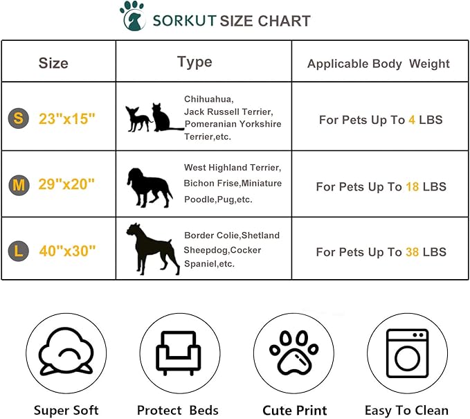 1 Pack 3 Puppy Blankets Super Soft Warm Sleep Mat Cute PAW Print Blanket Fleece Pet Blanket Flannel Throw Dog Blankets for Small Dogs Puppy Cats,Gray/White/Brown-Medium(29"x20")