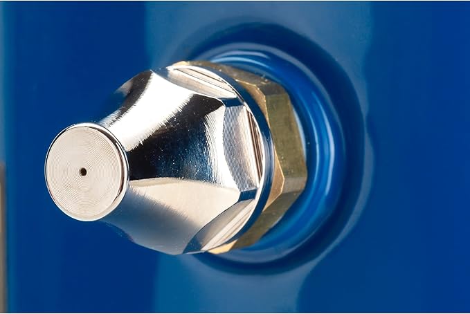 Powerbuilt 1 Quart Refillable Non-Aerosol Pressurized Sprayer for Oil, Lubricants, Degreasers - 32oz Canister w/Brass Nozzles & Stainless-Steel Corrosion Resistant Core, 2 Pack Blue & Red - 643102ECE