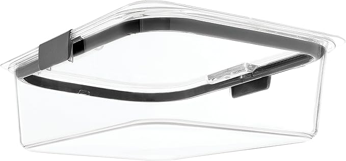 Rubbermaid 2118315 Brilliance Glass Storage 8-Cup Food Containers with Lids, 2-Pack (4 Pieces Total), Large, Clear & Brilliance Food Storage Container, Large, 9.6 Cup, Clear 1991158