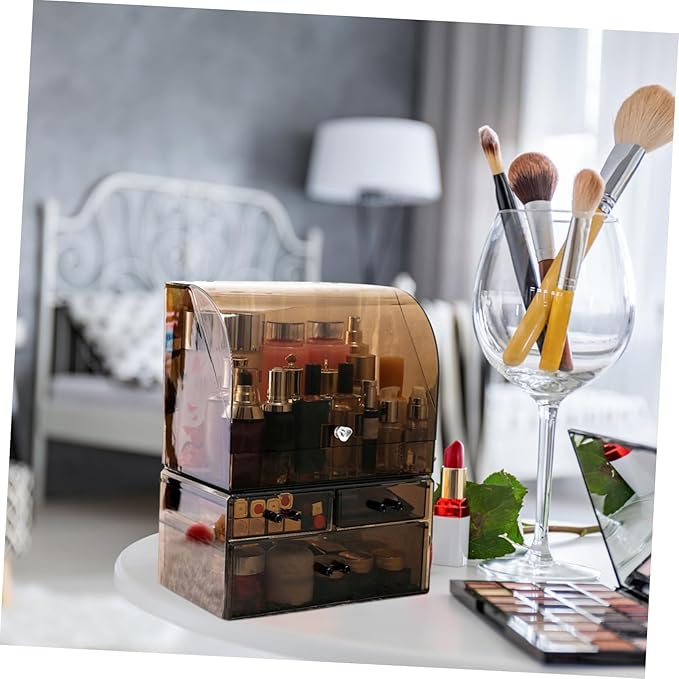 Acrylic Transparent Cosmetic Storage Box Drawer-type Organizer for Desktop Stylish Makeup Holder Design for Beauty Products and Accessories