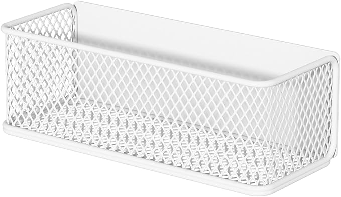 Magnetic Basket Bins Fridge Organizer Pencil Holder - Whiteboard Accessories for Home Kitchen Organization