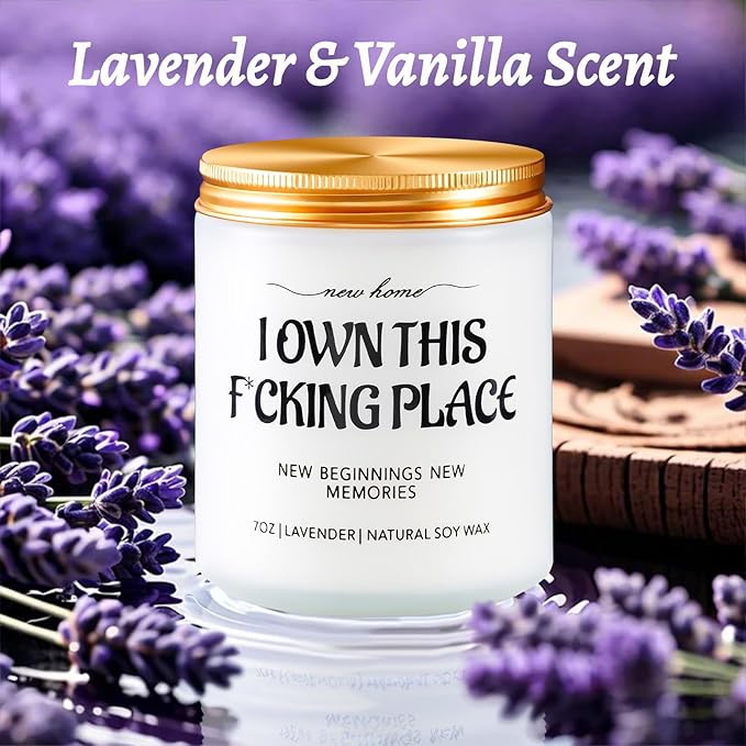 House Warming Gifts New Home Ideas, Housewarming Gift for Women Men Friend, Funny New House Gifts, New Home Essentials, First Home Must Haves, Lavender Scented Candles