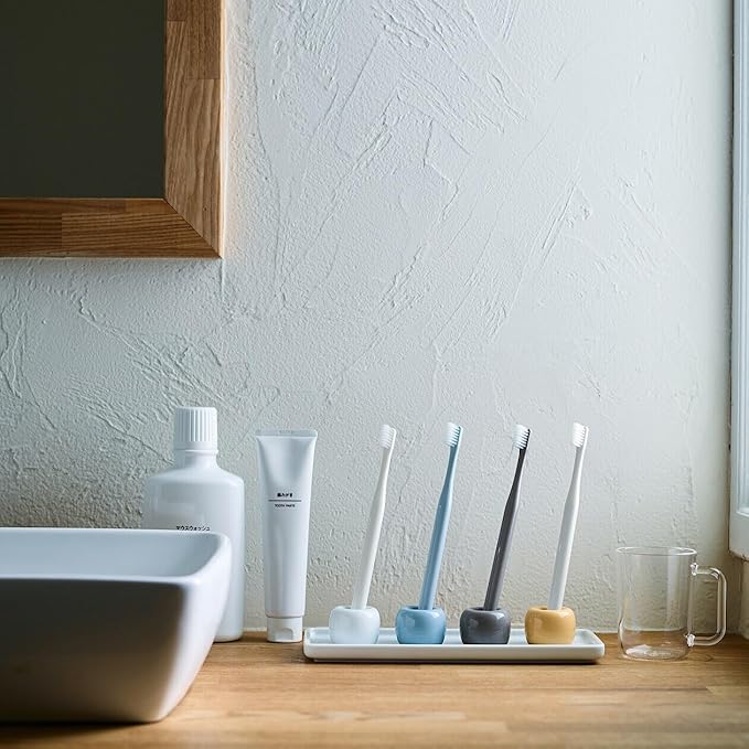 Muji Porcelain Toothbrush Stand (Gray)