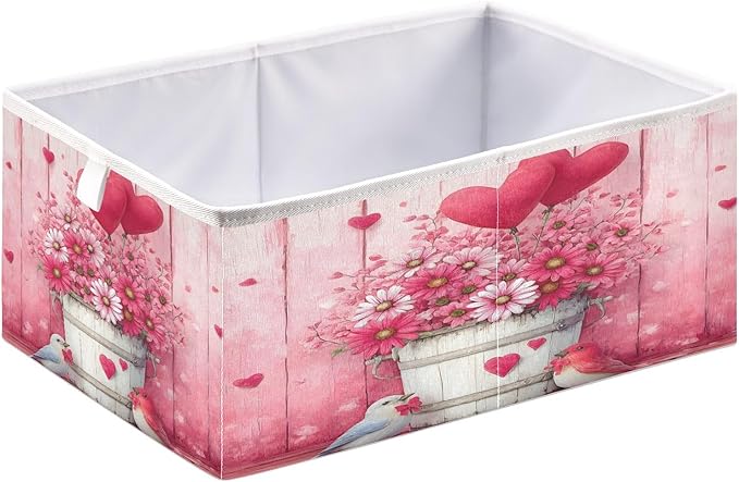Bolaz Birds Flowers Balloons Closet Organizers Storage Cubes Storage Bins Shelf Baskets Containers for Home Room Office,Rectangle