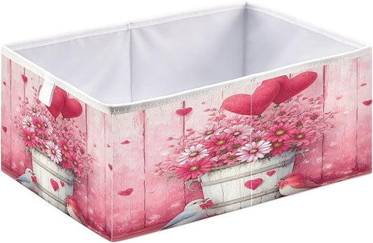Bolaz Birds Flowers Balloons Closet Organizers Storage Cubes Storage Bins Shelf Baskets Containers for Home Room Office,Rectangle