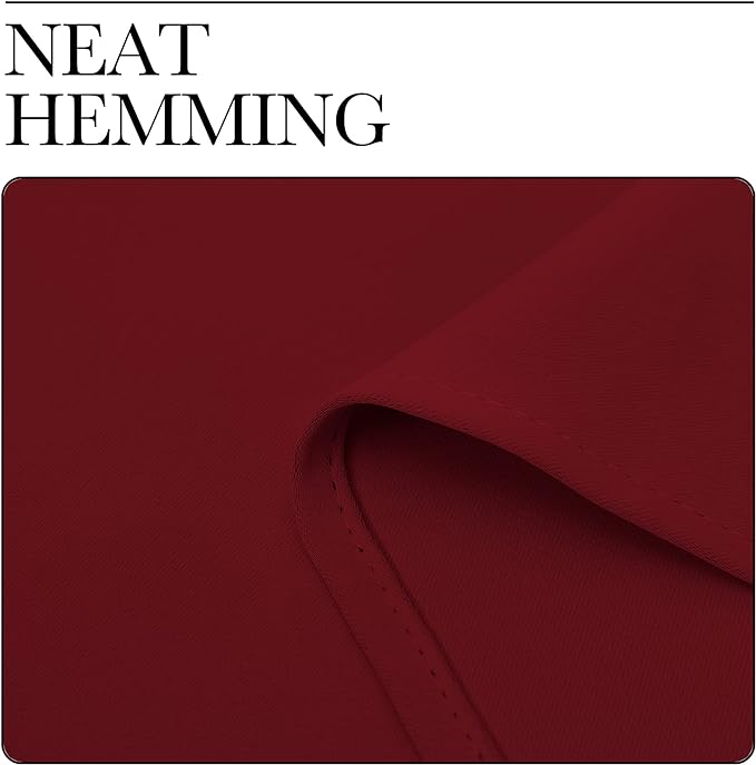 NICETOWN Christmas Window Curtains Blackout Drapes, Thermal Insulated Home Decorative Blackout Curtains/Draperies for Laundry Room (One Pair, 34 by 45-inch, Burgundy Red)