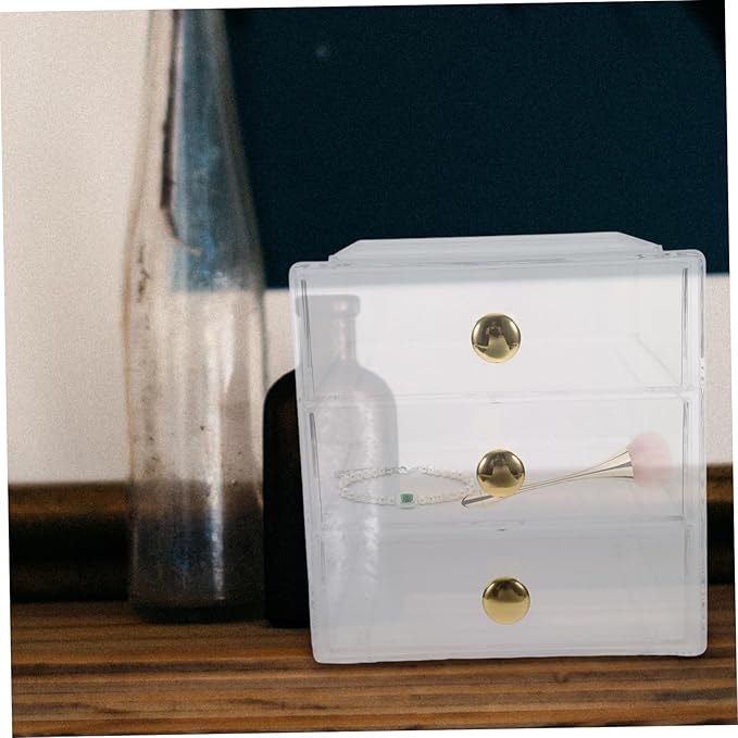 Plano Storage Box Makeup Organizer Desktop Storage Organizer Sturdy Gold Handle
