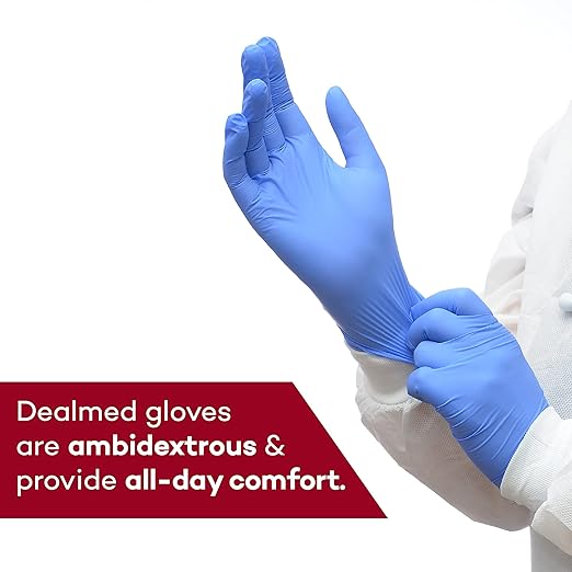 Dealmed Medical Exam Gloves – 1800 Count XL Nitrile Gloves, Disposable Non-Irritating Latex Free, Multi-Purpose Use for a First Aid Kit and Medical Facilities