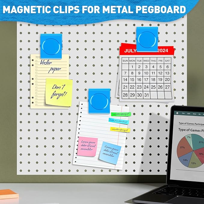 Grtard Strong Magnetic Clips, 2.2 Inch Extra Large Magnetic Clips Heavy Duty, 2Pack Magnet Clip for Fridge, Clip Magnets for Refrigerator, Whiteboard, Classroom, Kitchen, Office Organizer (Blue)