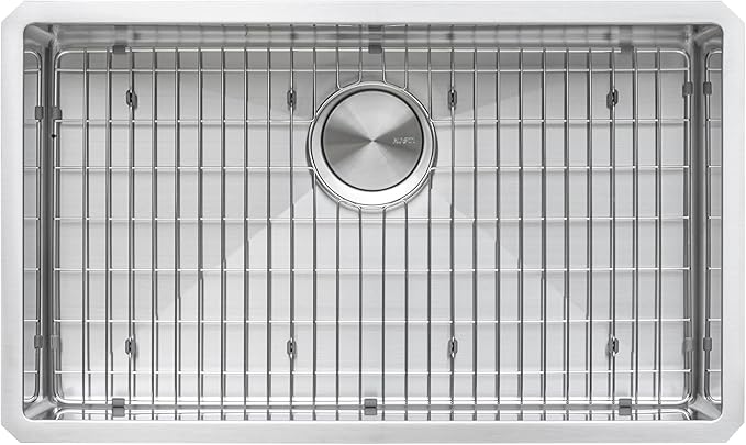 Ruvati 30-inch Rounded Corner Undermount Kitchen Sink Single Bowl – 16 Gauge Stainless Steel Kitchen Sink with Accessories and Brushed Finish hides scratches, Easy-to-Clean Undermount Sinks - RVH7300