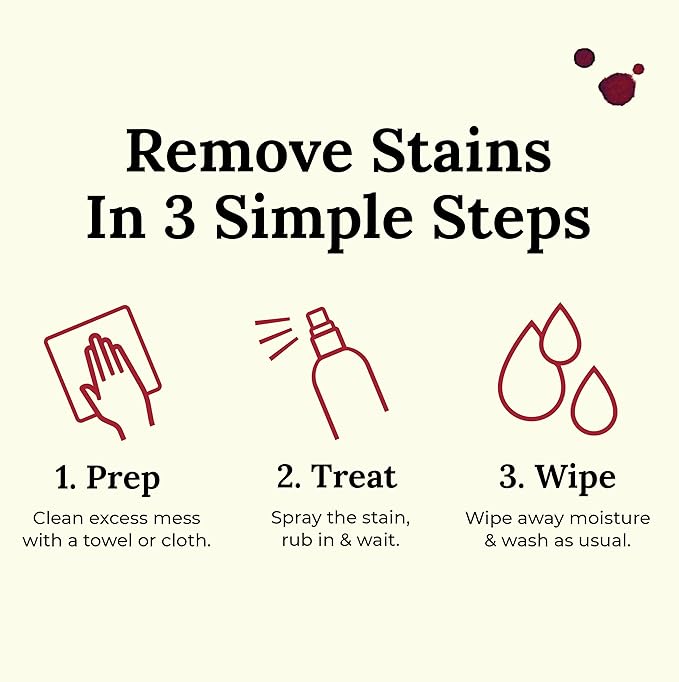 Chateau Spill Wine Stain Remover Spray - Clothes & Laundry Stain Remover - Wine Carpet Cleaner - EPA Safer Choice Certified - 4 Fl Oz (Pack of 1)