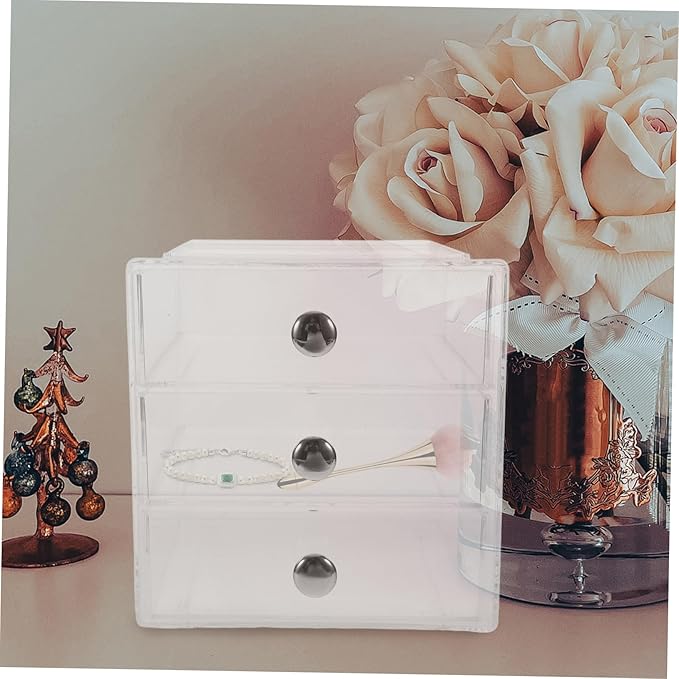 Organizer for Makeup Jewelry and Office Supplies Stackable Multi-use Storage Box Smooth-glide