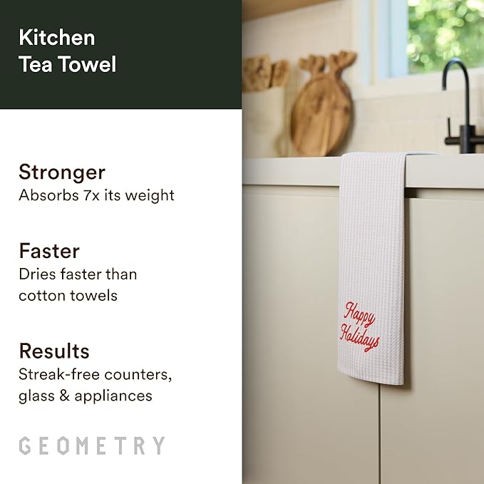 Christmas Kitchen Towels - Quick Dry Microfiber Cloth Dish Towels for Kitchen Drying - Premium Quick Dry Towel - Seasons Stripes
