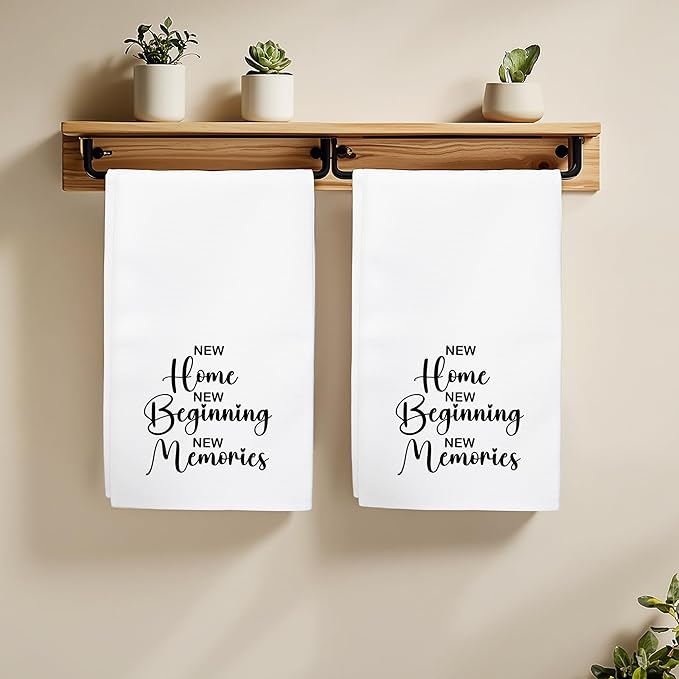 New Home Kitchen Towels Gifts for Homeowners, Housewarming Hand Towels Decoration for Bathroom (16x24 inches)