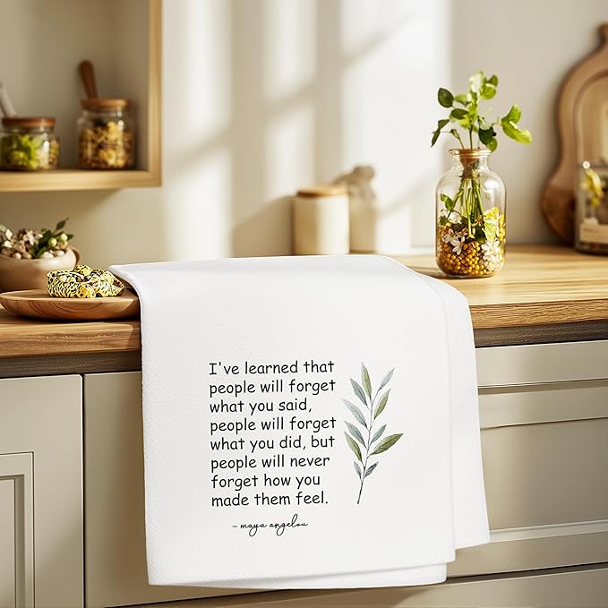 Hostess Towels Gifts for Women, Inspirational Quote Towels for Kitchen Bathroom Decor (16x24 inches)
