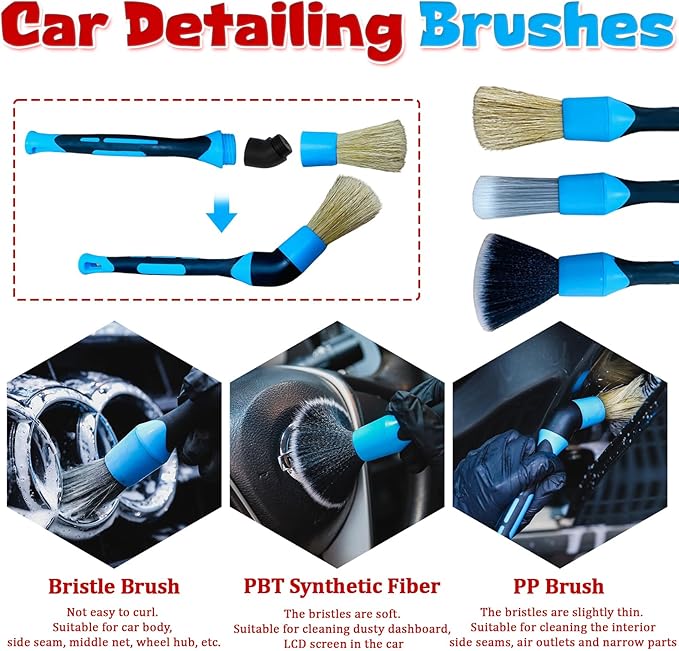Spray Bottle Holders for Car Detailing, 22Pcs Heavy-Duty Wall Mounted Steel Rack Set with Clips Hooks & Brushes, Garage Van Workshop Organizer for Aerosol Cans, Van, Workshop, Garden Tools