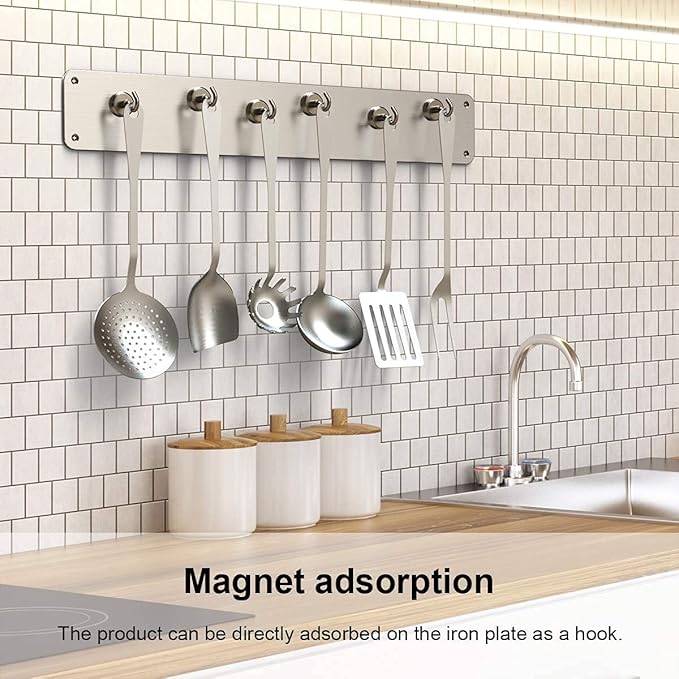 Magnetic Hooks Heavy Duty, 110 lbs Strong Hooks for Hanging, Magnets with Hook for Cruise Cabins, Grill, Fridge, Pack of 12