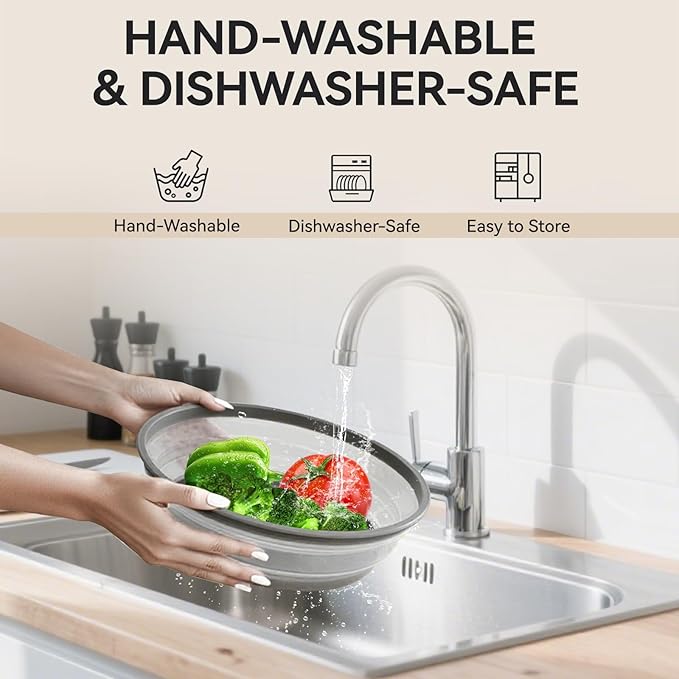 WENWELL 12" Microwave Splatter Cover & Mat, Large Vented Collapsible Splatter Guard Dish Plate Lid & Silicone Round Kitchen Mat for Food