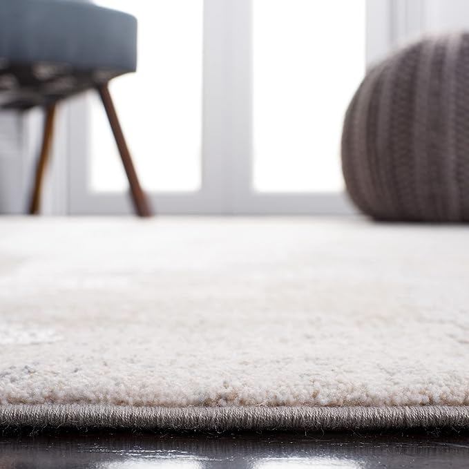 SAFAVIEH Marmara Collection Runner Rug - 2' x 8', Grey & Beige Blue, Modern Design, Non-Shedding & Easy Care, Ideal for High Traffic Areas in Living Room, Bedroom (MRM314F)