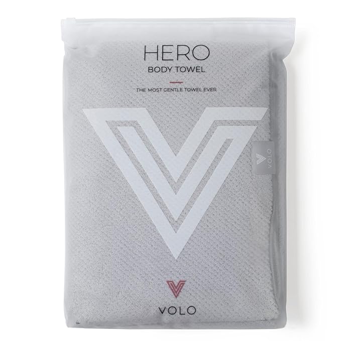 Hero Luna Gray Body Towel — Luxury Bath Towel — Ultra Soft, Super Absorbent, Quick Drying Nanoweave Fabric — Spa Towels for Bathroom — Extra Large Post Shower Wrap — Gentle on Skin — Microfiber