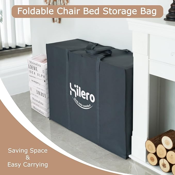 Folding Sofa Bed, 4 in 1 Convertible Sleeper Chair with Pillow, Twin Memory Foam Fold Out Chair Bed, Modern Floor Futon Sofa Couch Mattress for Living Room/Guest/Apartment, Beige | Fold out chair bed, Futon sofa bed, Extra bag included, All foam made, ...