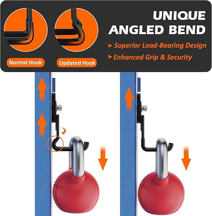 MUTUACTOR New Upgraded Magnetic Garage Hooks,2PCS Anti-Slip Heavy Duty Magnetic Hook for Hanging,20lbs Anti-Scratch Magnet Storage Hook for Storing Cordless Impact Drivers Trailer Cord Garage Tools