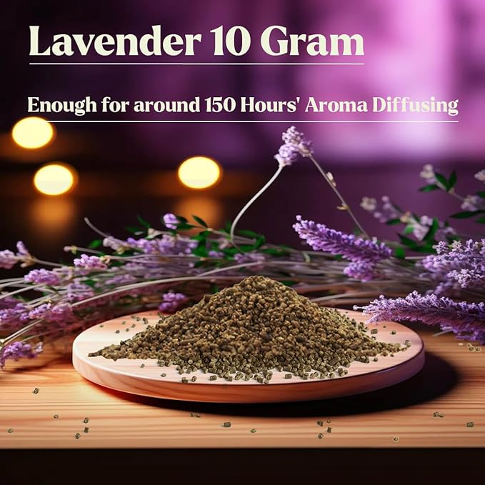 Aroma Diffuser-Compatible Scent Granule Starter Kit: Lavender,10g, Refills for Orbby Incense Burner