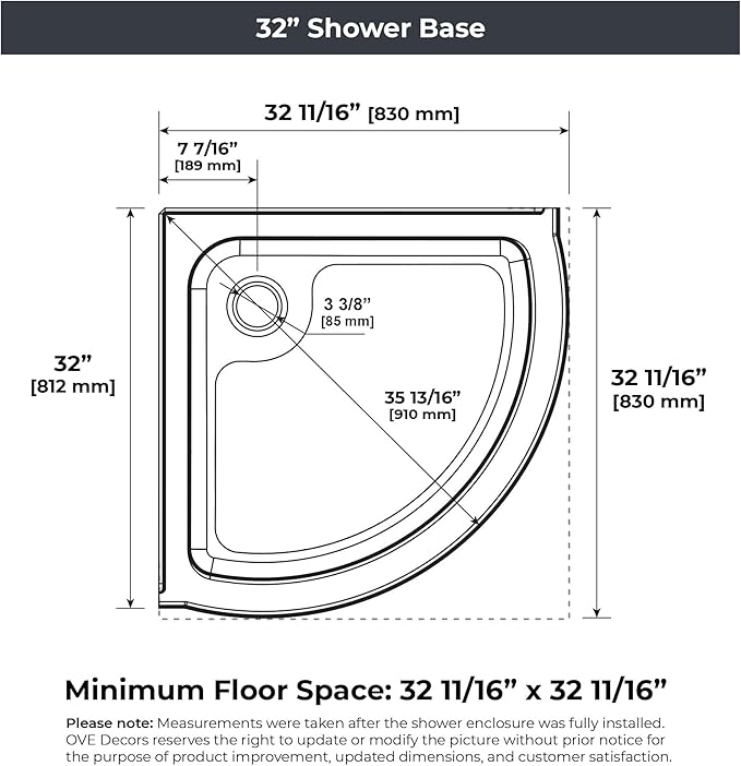 OVE Decors Breeze 32 in. Corner Shower Clear Sliding Door with Included Walls and Base in Satin Nickel Finish