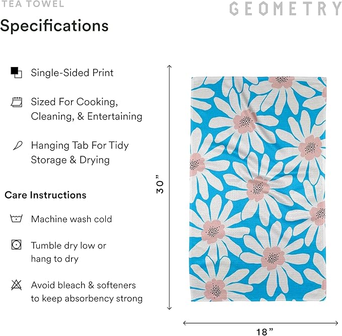 Spring Kitchen Towels - Quick Dry Microfiber Cloth Spring & Summer Dish Towels for Kitchen Drying - Premium Quick Dry Towel - Sweet Spring, 18" x 30" - 1-Pack
