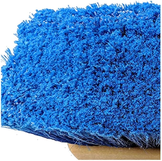 8 Inch Blue Obround Medium Soft Flow Through Scrub Brush with Flagged Ends for Car and House Cleaning, Car Wash Brush for RV's and Larger Vehicles.