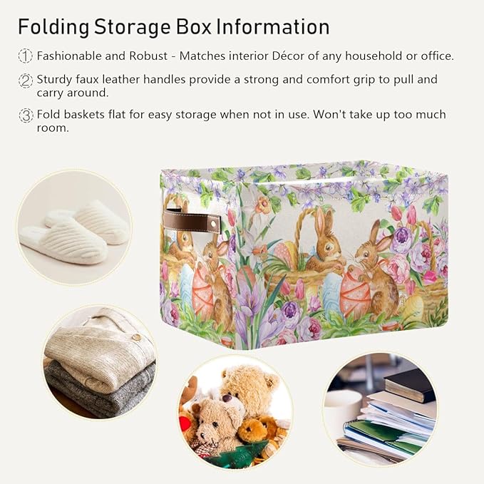 Egg Flower Rectangular Storage Basket Organizer Bin Shelf Baskets For Clothes Gifts For Home Office Dorm