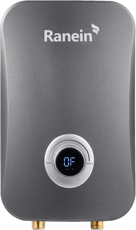 Ranein Electric Tankless Water Heater, 11Kw 240v, On Demand Instant Water Heater with CSA Certification, IPX4 Waterproof, LED Display, Self Modulating Energy Saving, Ideal 1-2 Point of Use