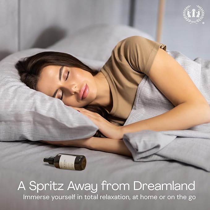 Muse Apothecary Pillow Ritual - Aromatic, Calming and Relaxing Pillow Mist, Linen and Fabric Spray - Infused with Natural Aromatherapy Essential Oils - 8 oz, Tonka Bean + Amber + Warm Cedarwood, 2