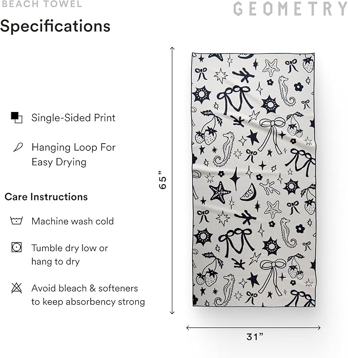 Micro-Loop Beach Towel – Spring & Summer Collection – Quick-Dry, Sand-Resistant, Ultra-Absorbent Compact Towel for Beach & Travel (Earth and Sea)