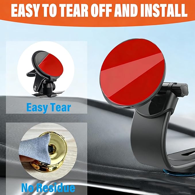 4Pcs Adhesive Pad for Dash Cam, VHB Double Sided Mounting Tape for Round Car Camera, 2.2 in for Dashcam Car Dashboard Windshield Camera GPS Holder, with 2 Replacement Sticky Pads (2.2" * 2.2")
