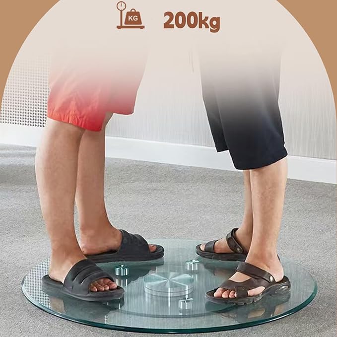 Glass Lazy Susan,28" Glass Lazy Susan for Dining Table Turntable Centerpiece with Swivel Assist System & Smooth Spin Round Tabletop Rotating Tray (28 in)
